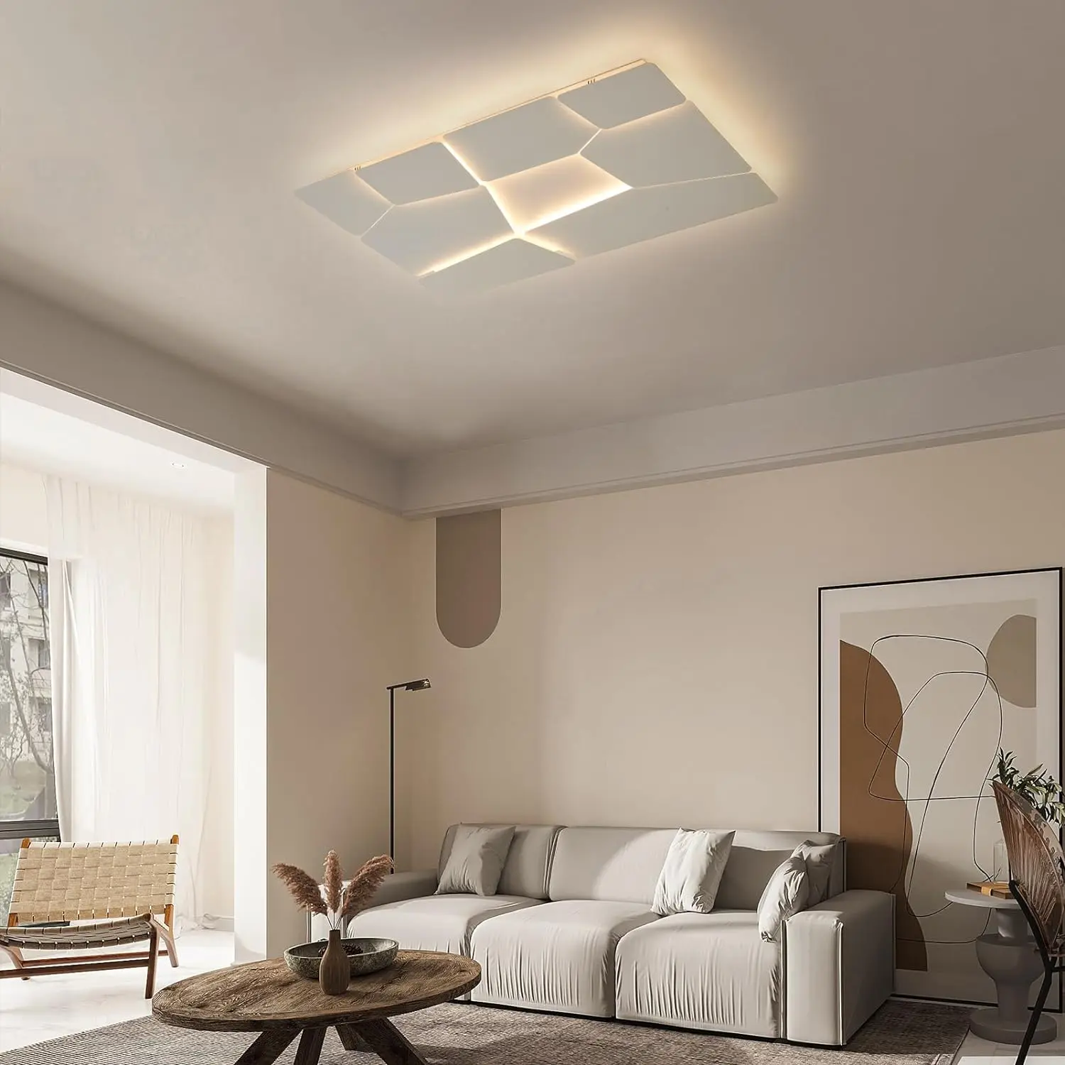 Staggered LED Flush Mount Ceiling Light - Image 2