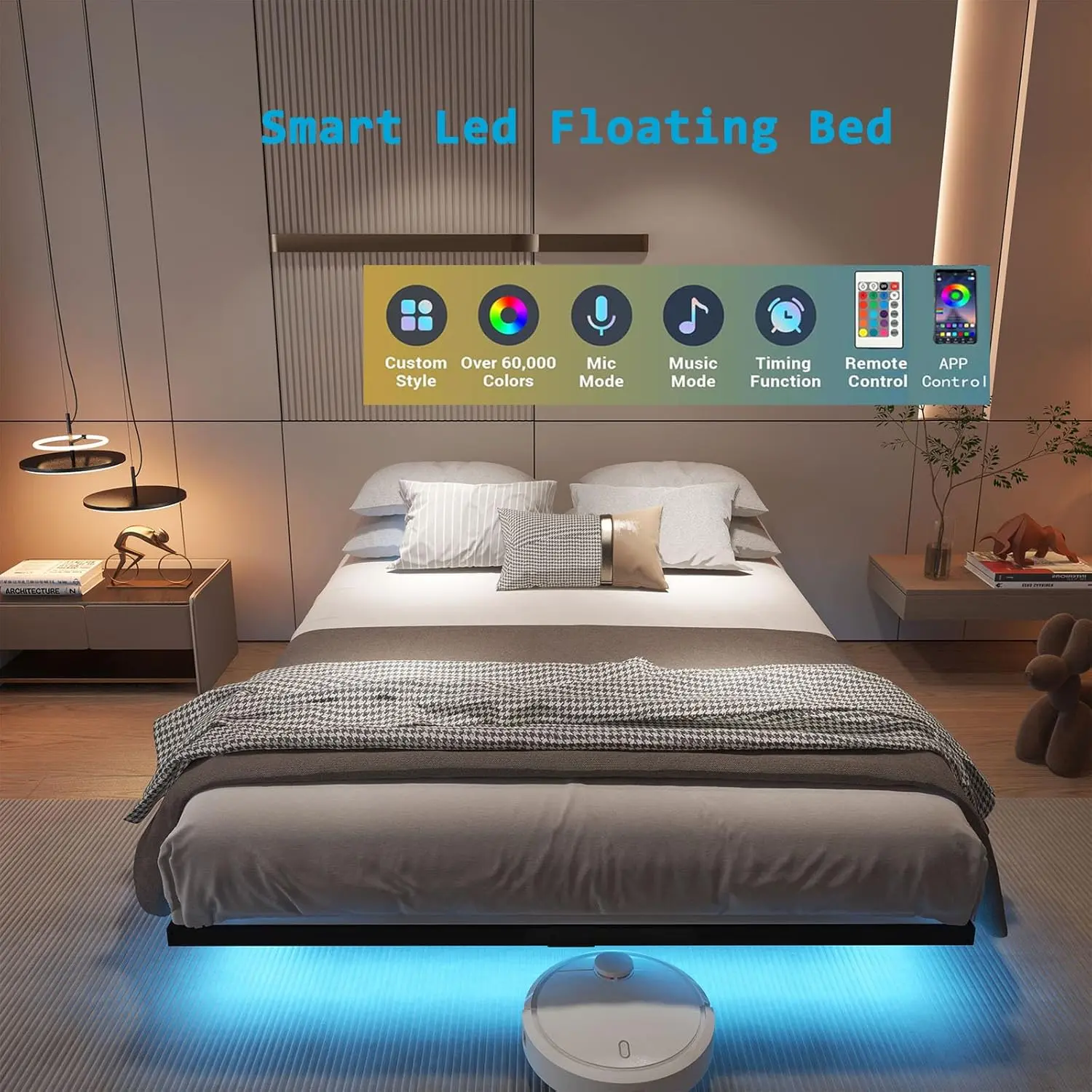 Steele Floating Bed Frame - Image 3