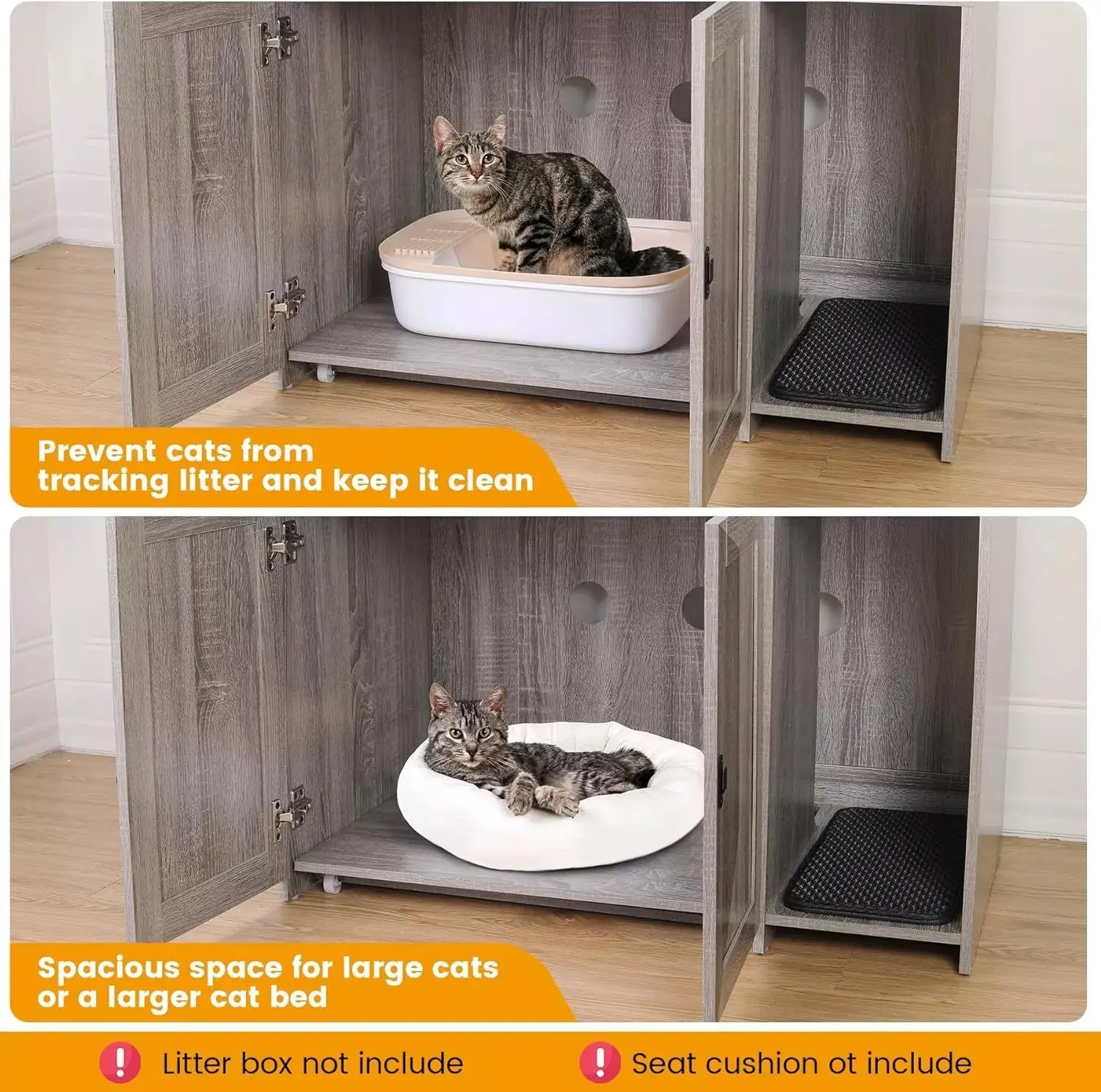 Stevie Cat Litter Box Enclosure Furniture - Image 5