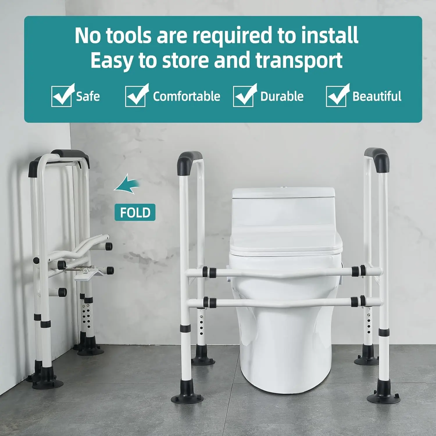Stevie Toilet Safety Frame Rail - Image 3