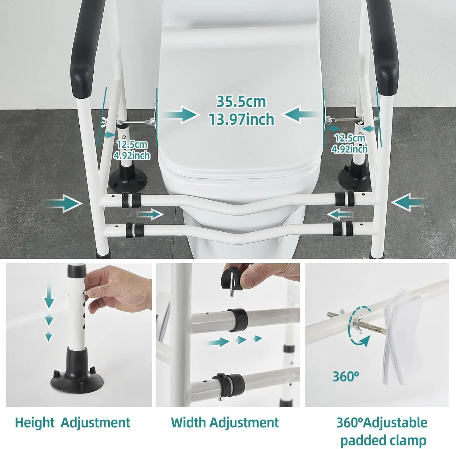 Stevie Toilet Safety Frame Rail - Image 4