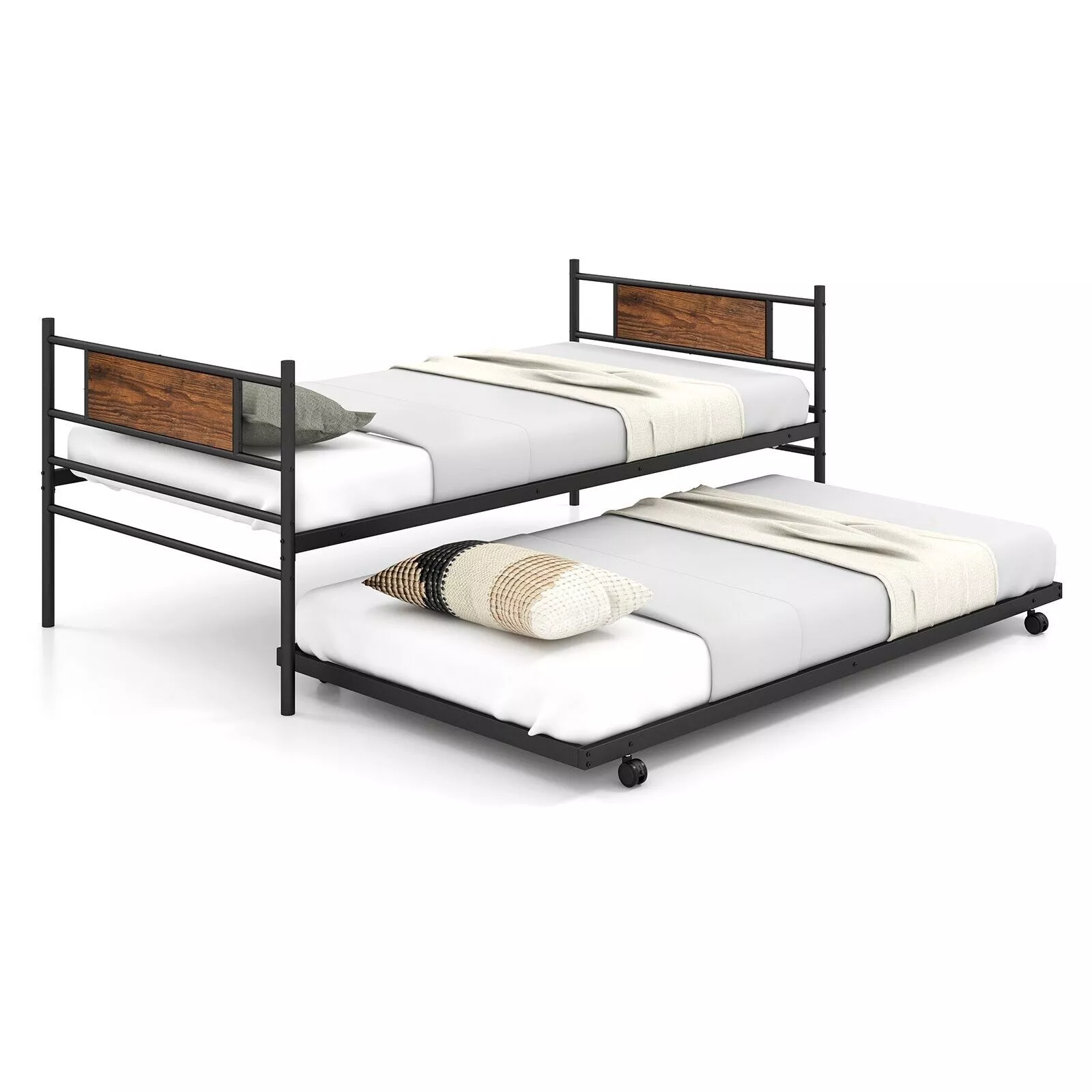 Syeda Single Trundle Bed With Pull Out - Image 3
