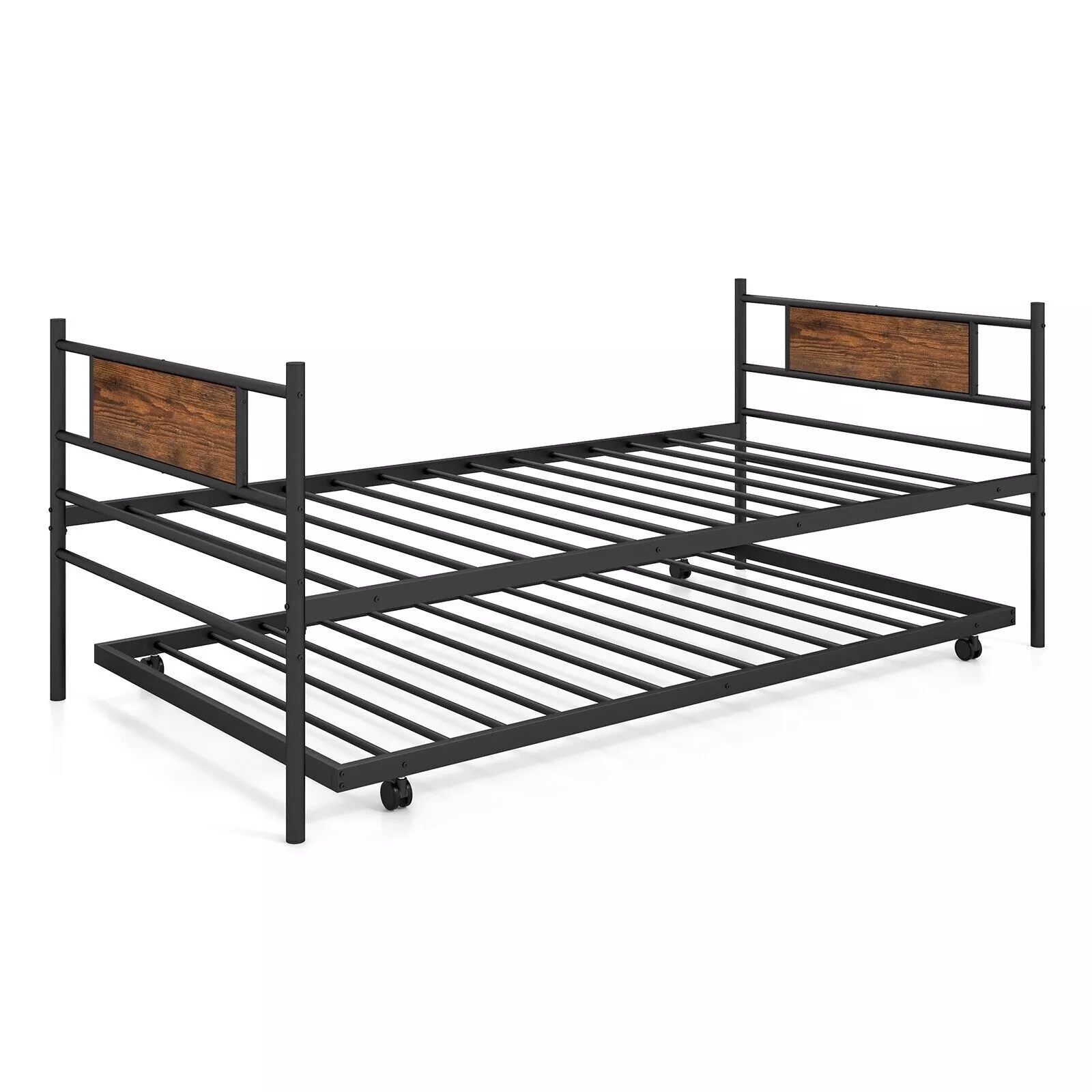 Syeda Single Trundle Bed With Pull Out - Image 4