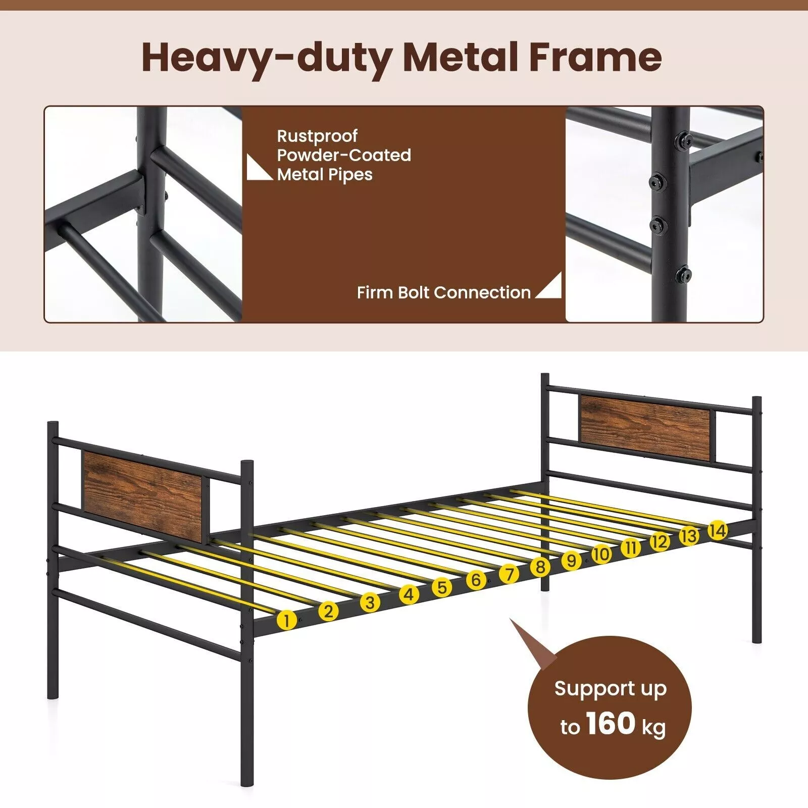 Syeda Single Trundle Bed With Pull Out - Image 6