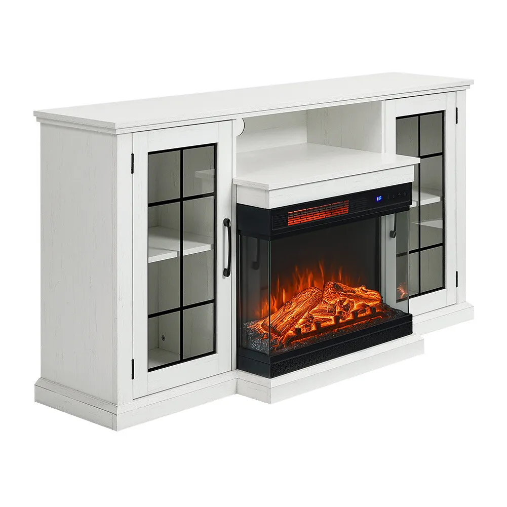 Tanner Farmhouse Fireplace TV Cabinet Stand - Image 2