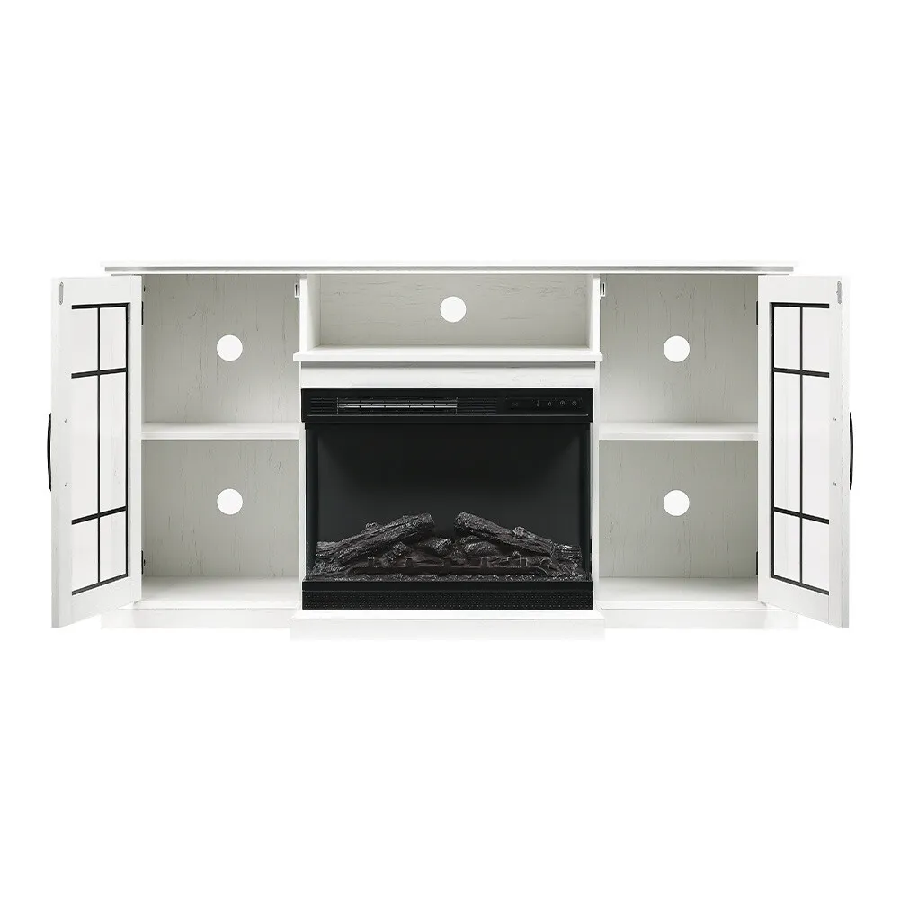Tanner Farmhouse Fireplace TV Cabinet Stand - Image 3