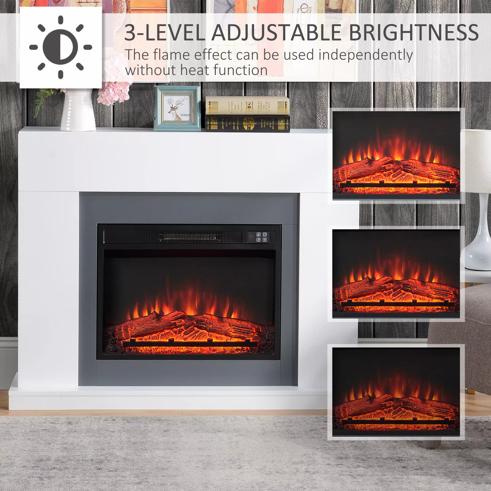 Tanner Free Standing Electric Stove Fire With Mantel - Image 3