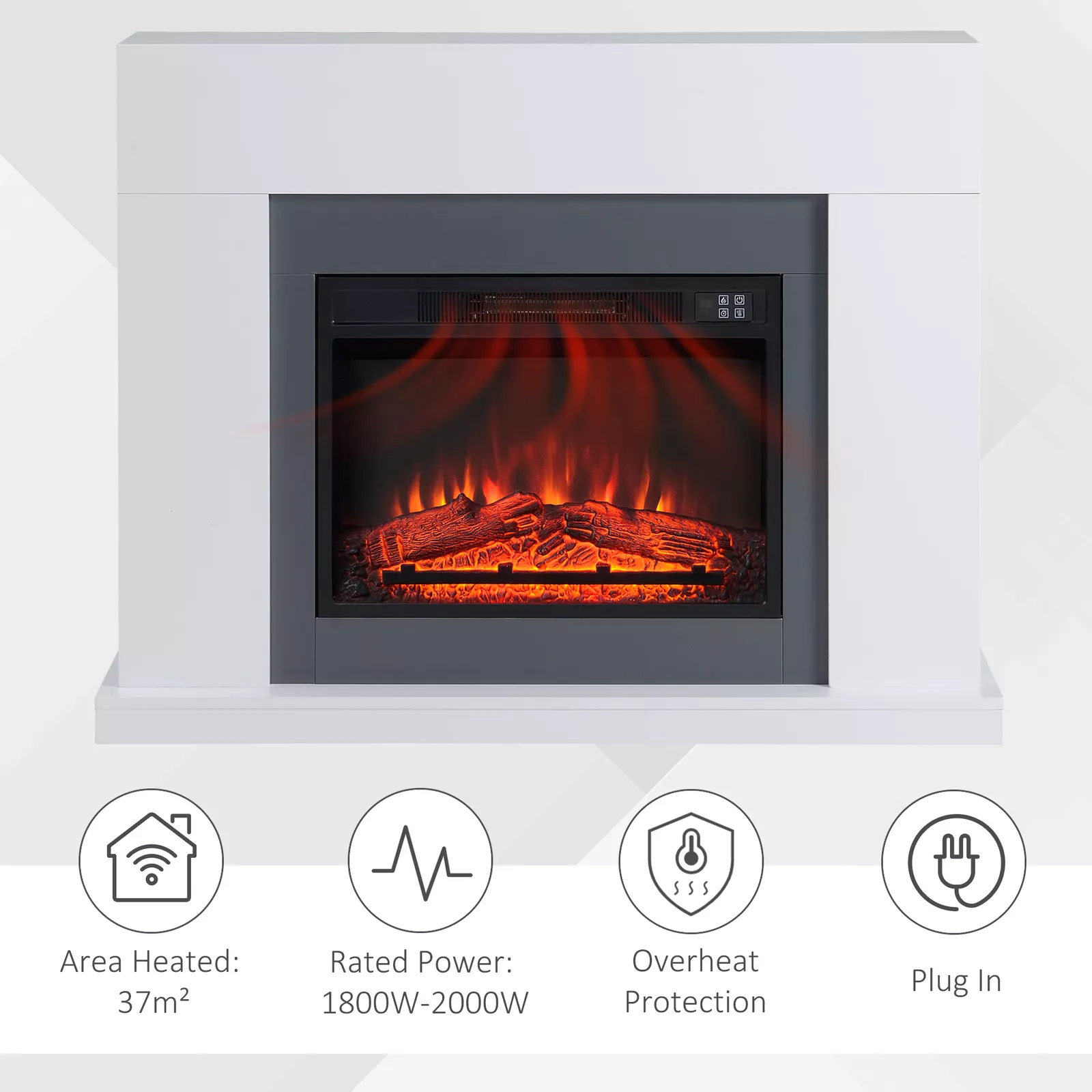 Tanner Free Standing Electric Stove Fire With Mantel - Image 5