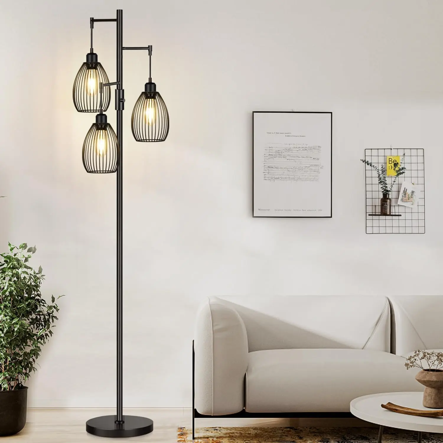 Teardrop Cage Living Room Floor Lamp