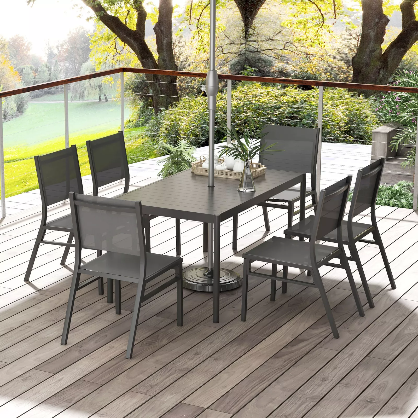 Terrell 6 Seater Outdoor Garden Dining Set