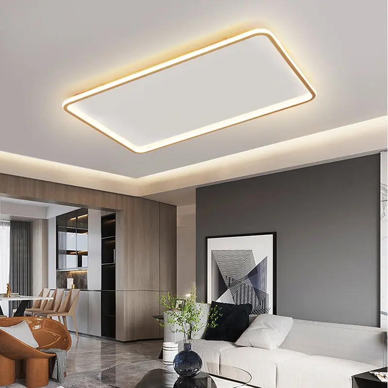 Thin Rectangle Flush Mount Ceiling Light - Image 2