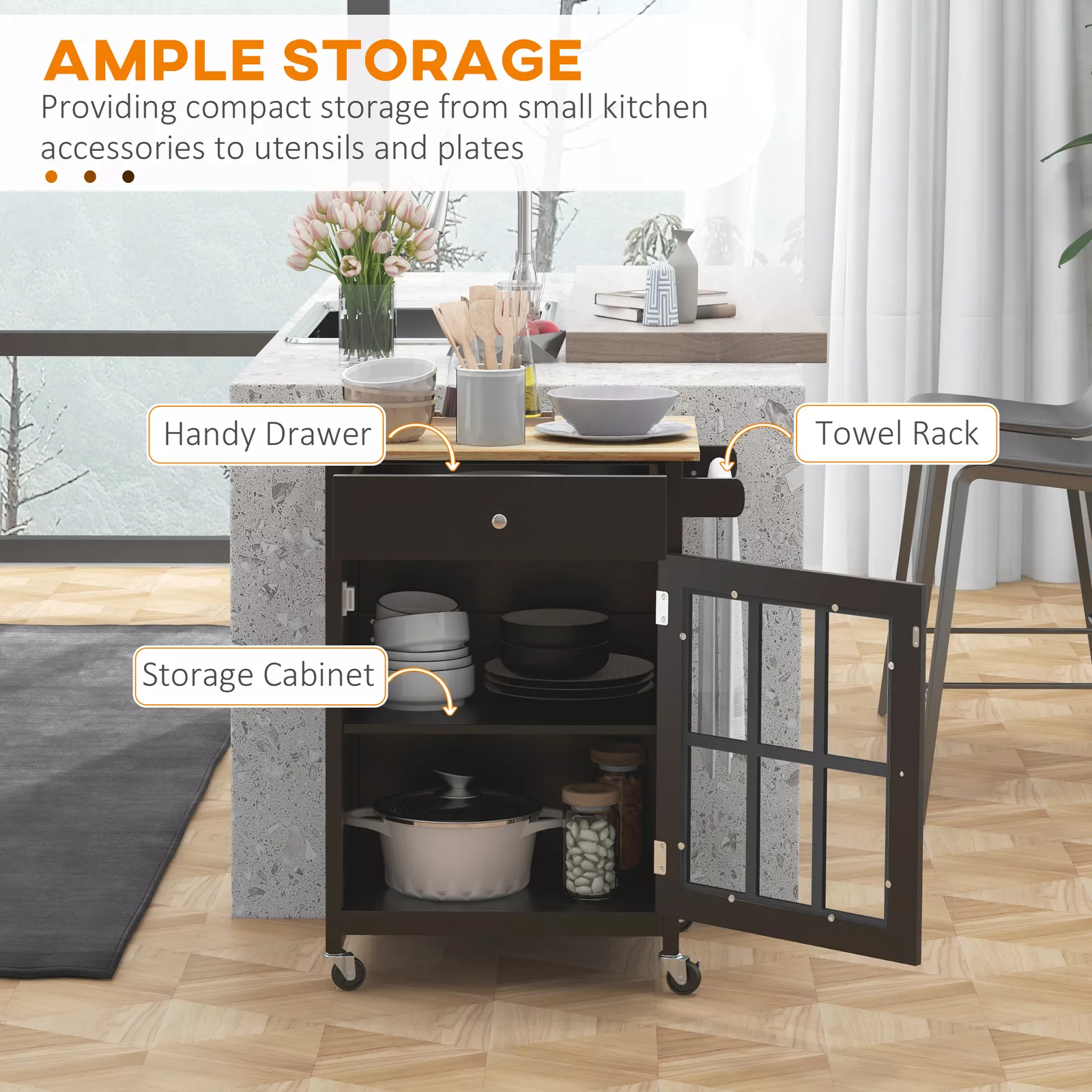 Tia Small Kitchen Island - Image 3