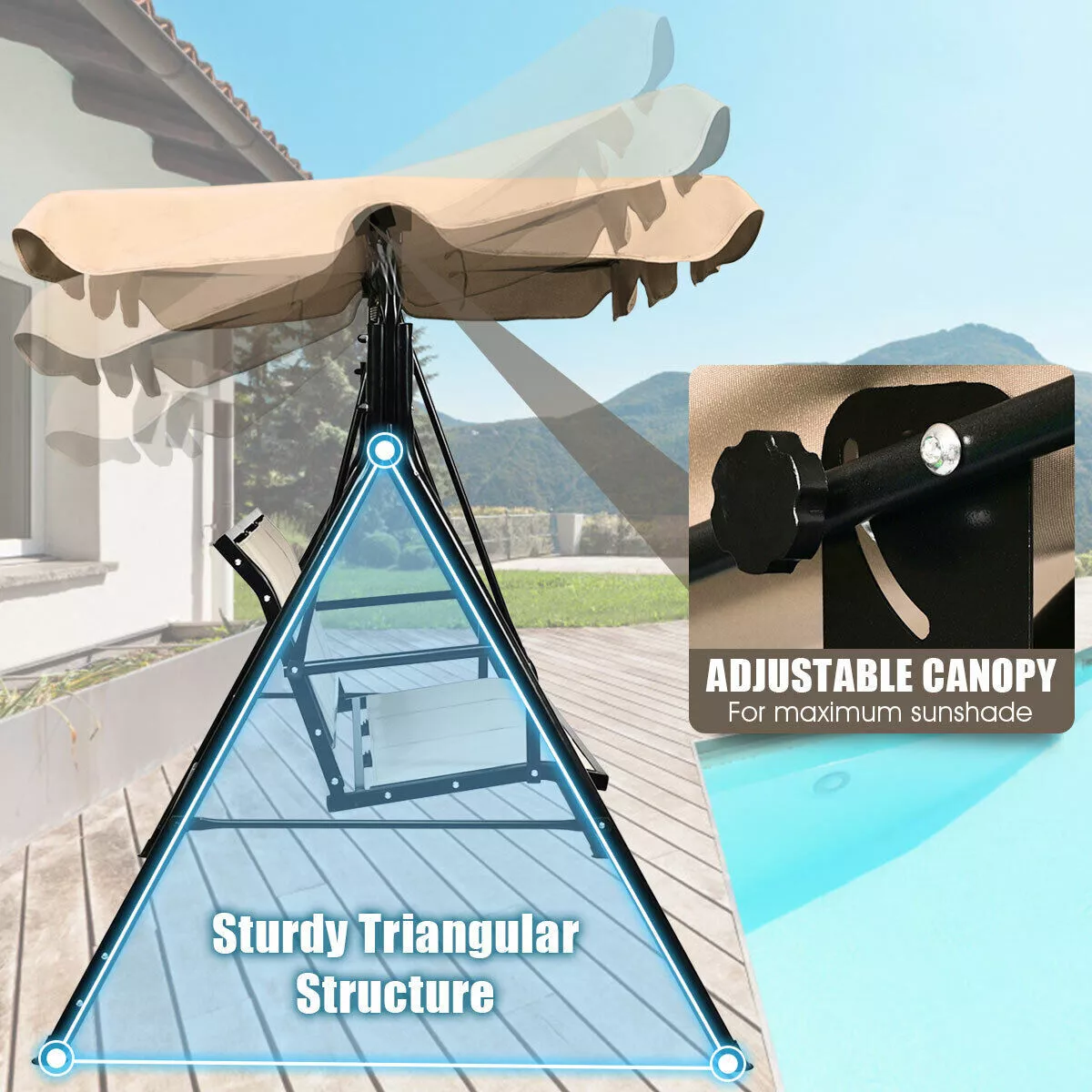 Tim Outdoor Darden Swing Chair - Image 5