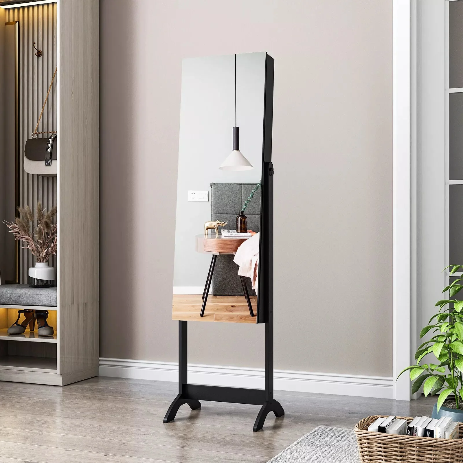 Tina Mirror Jewelry Armoire Cabinet - Image 7