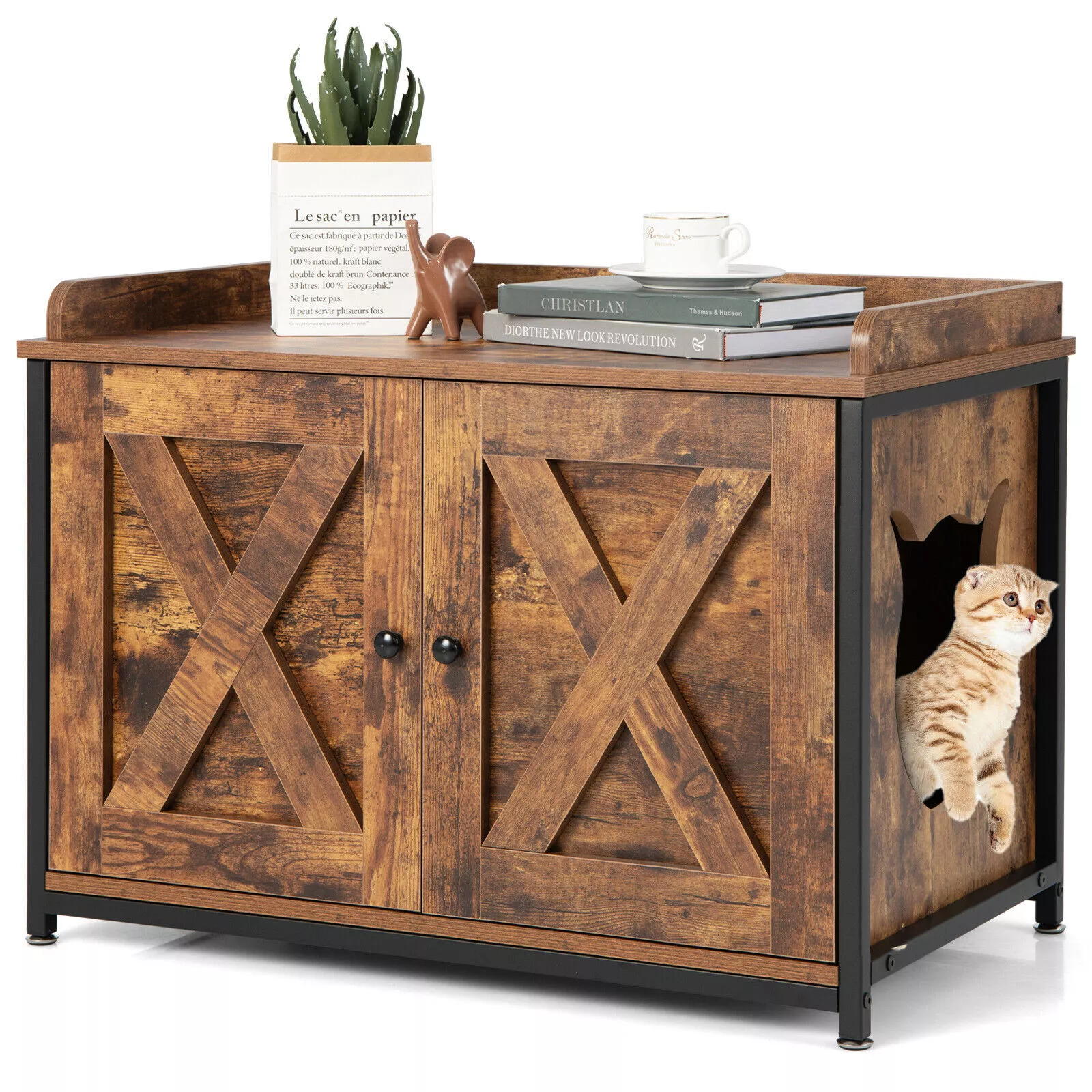 Todd Cat Litter Box Enclosure Cabinet - Image 2