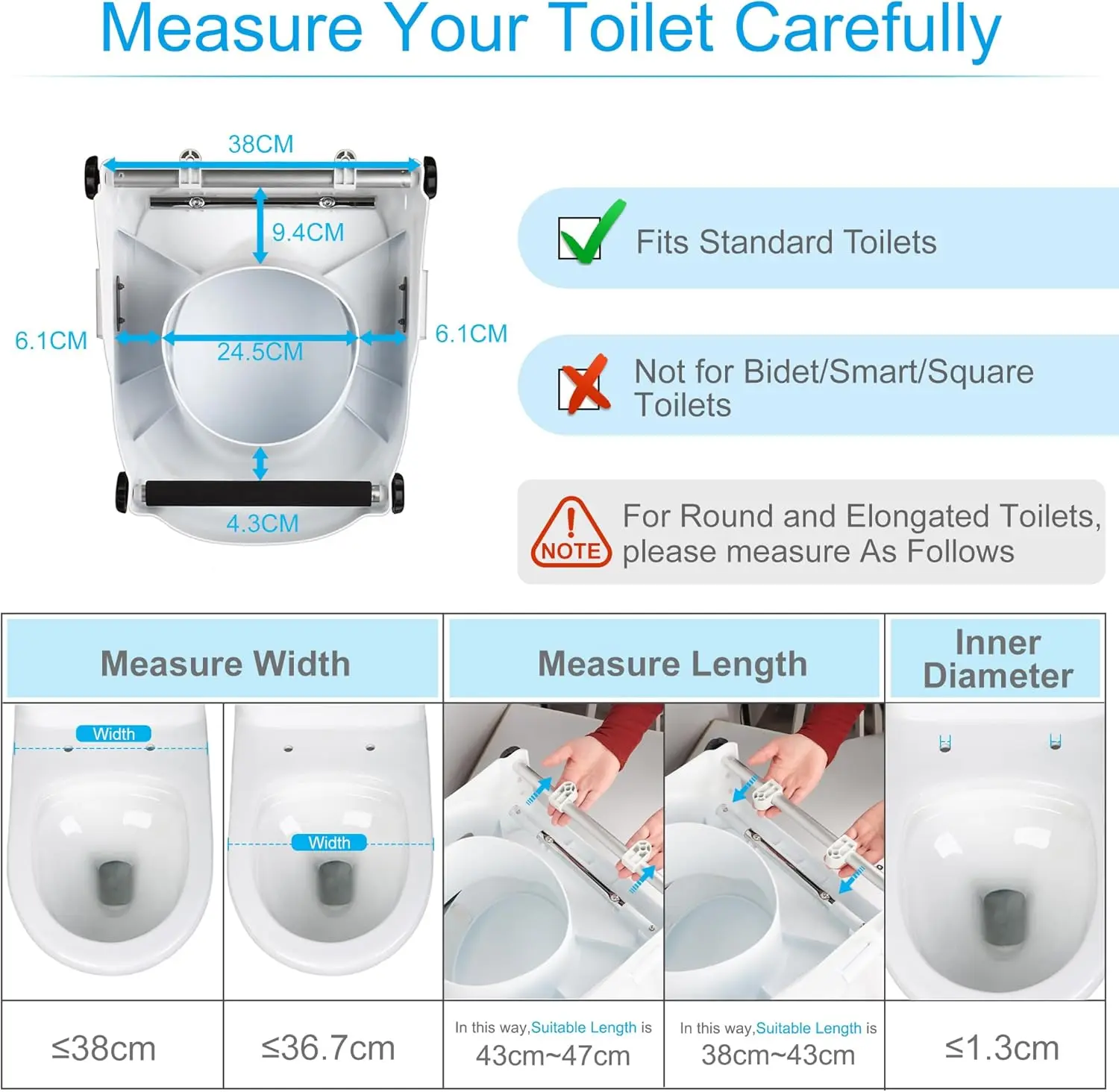 Toilet Seat Riser With Handles (Raise Handle) - Image 8