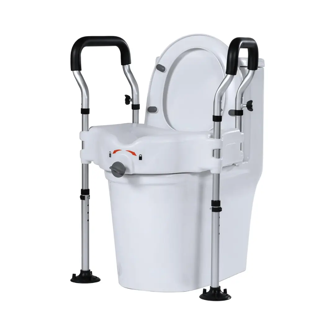 Toilet Seat Riser With Handles (Widen Handle) - Image 2