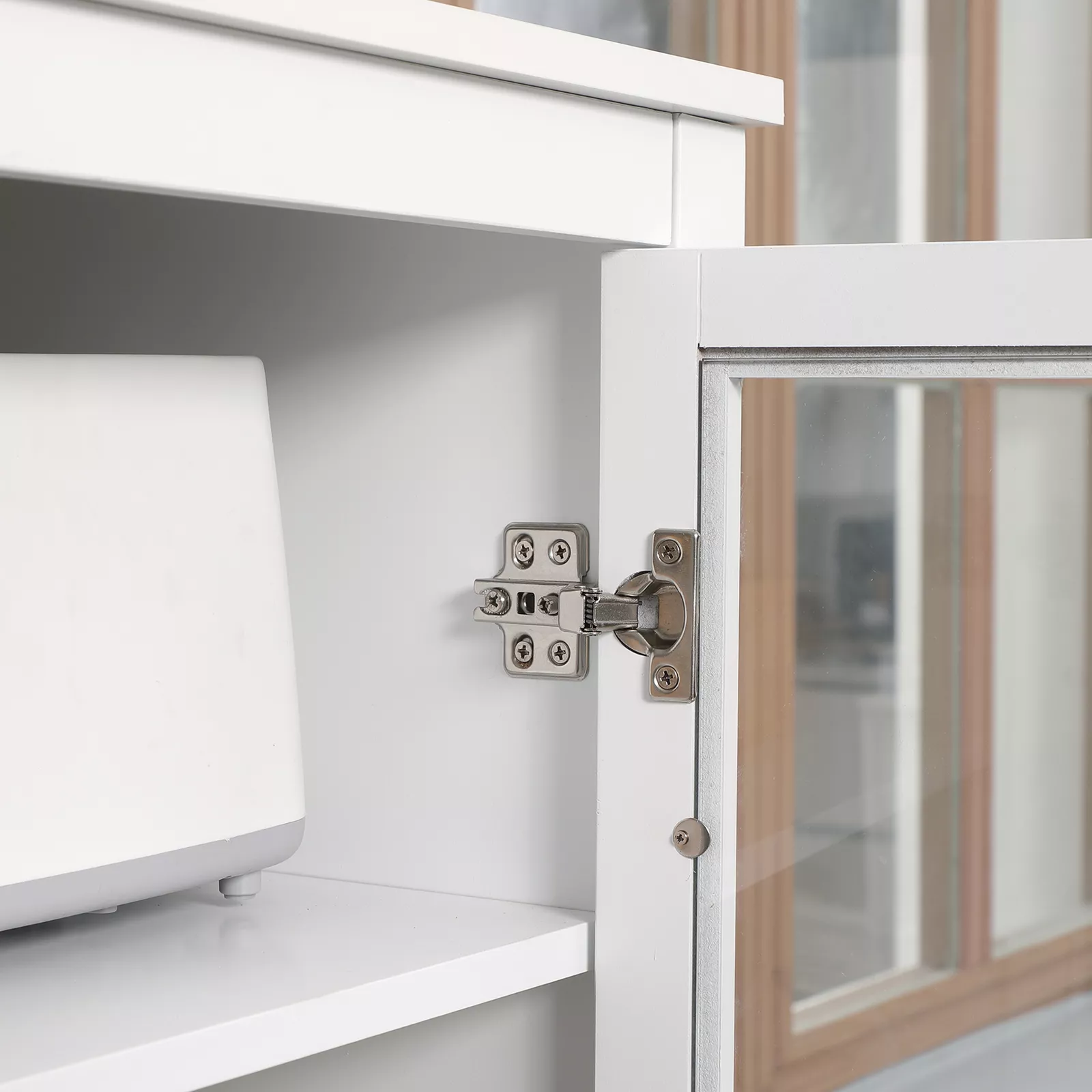 Tristan Glass Kitchen Pantry Cabinet - Image 6