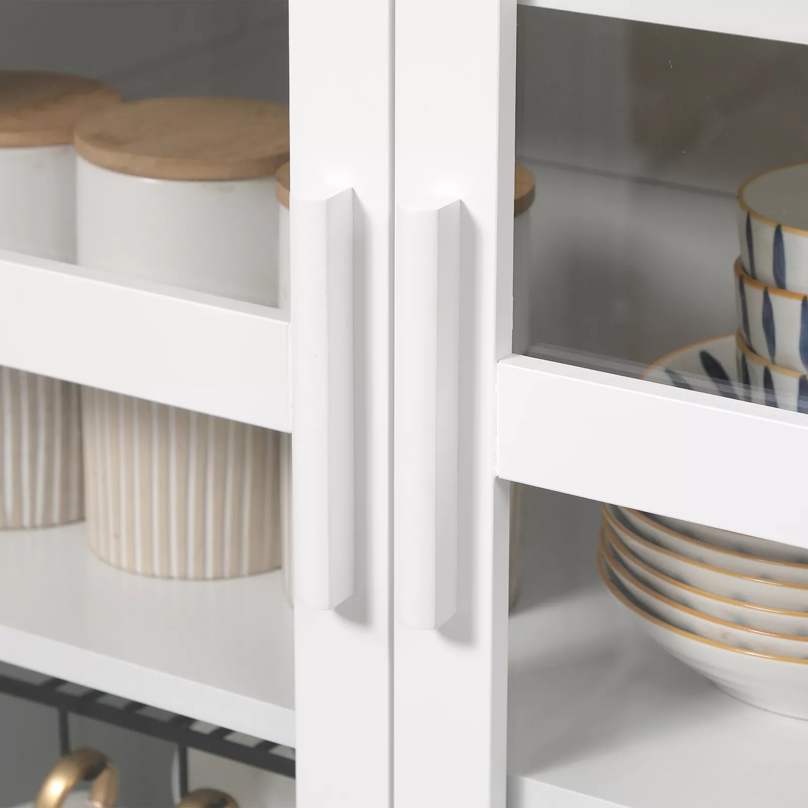Tristan Glass Kitchen Pantry Cabinet - Image 7