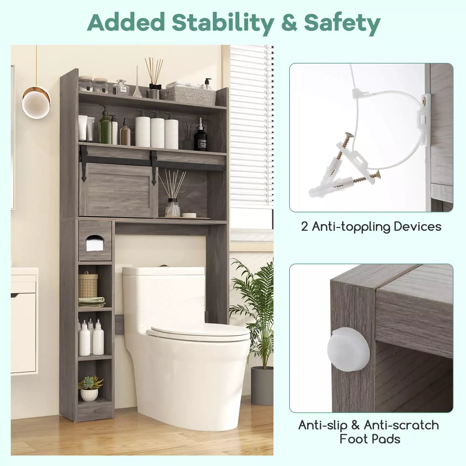 Tyler Over Commode Storage Cabinet - Image 3