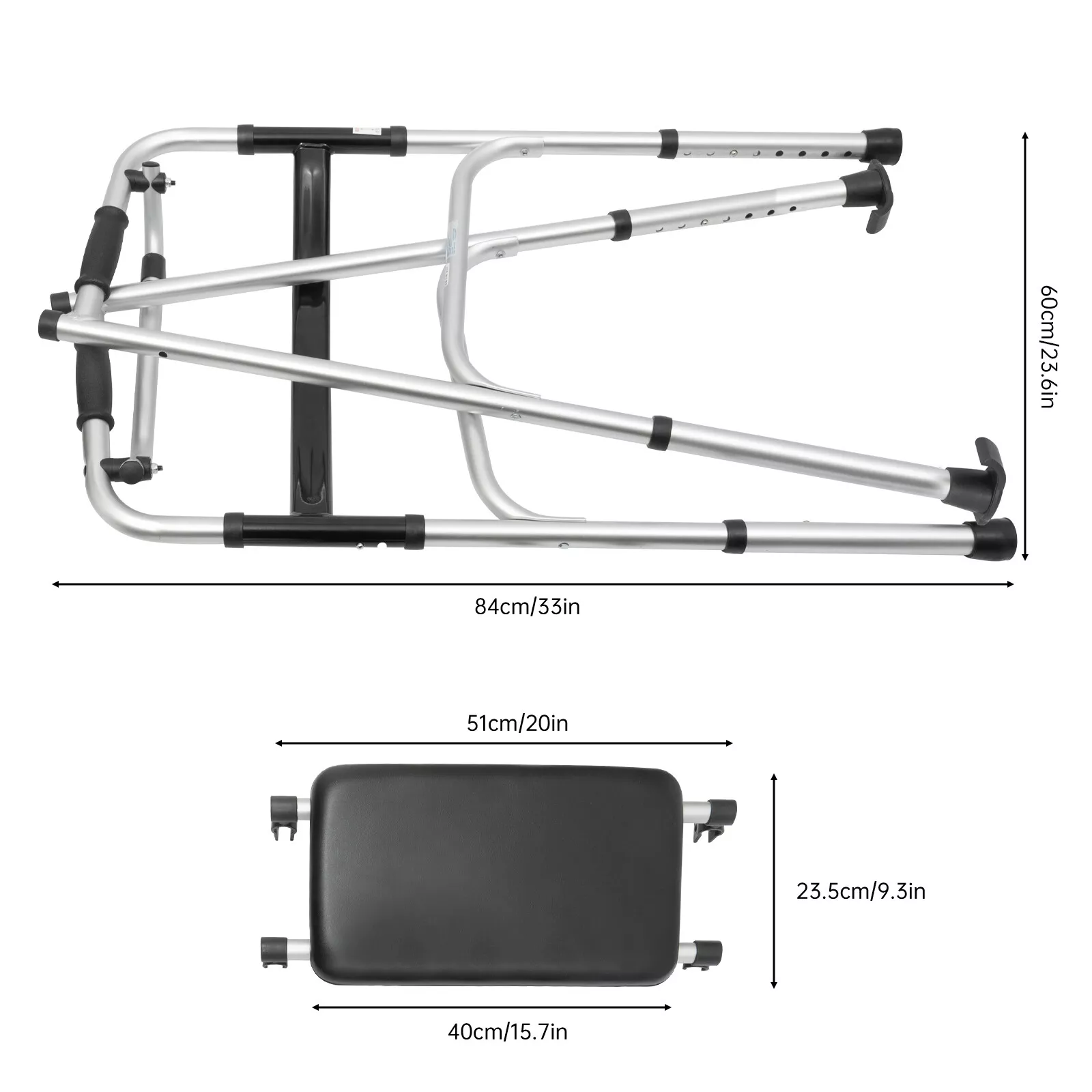 Upright Elderly Mobility Walker With Seat - Image 7