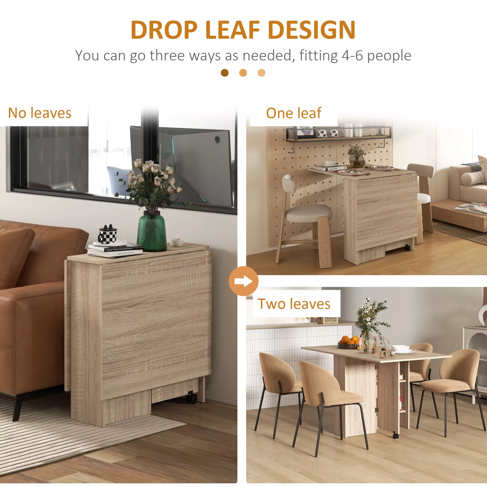 Valdez Extendable Drop Leaf Dining Table - Image 3