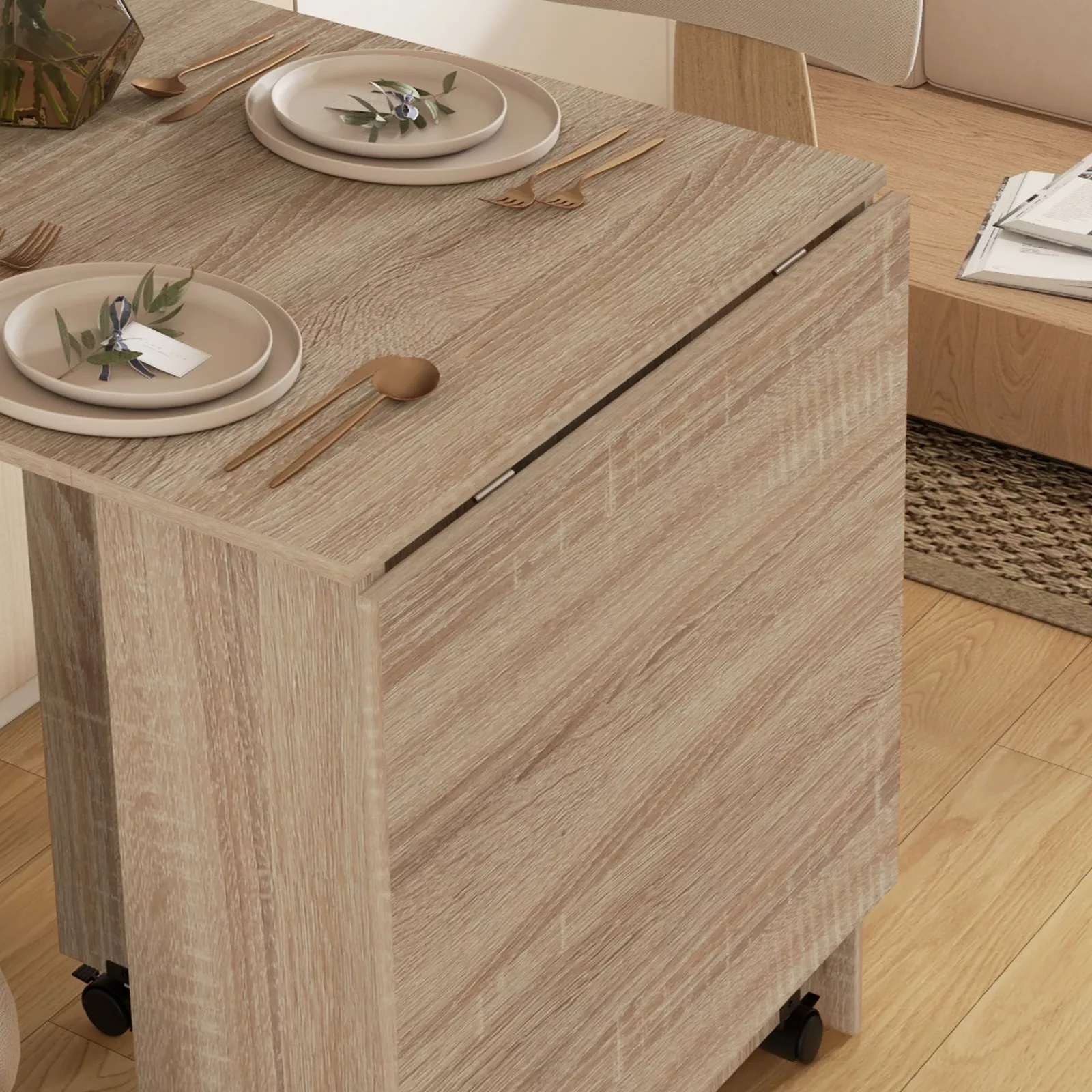 Valdez Extendable Drop Leaf Dining Table - Image 7