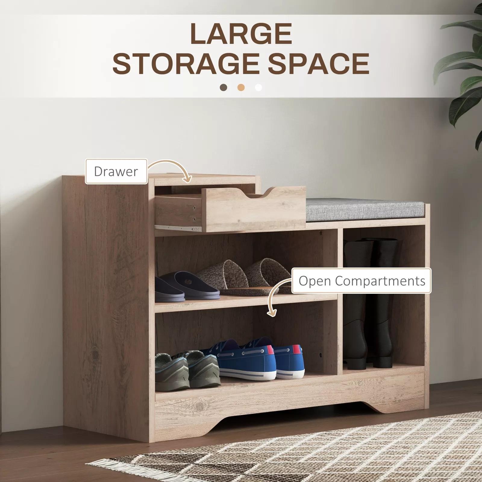 Vaughn Entryway Storage Bench - Image 3