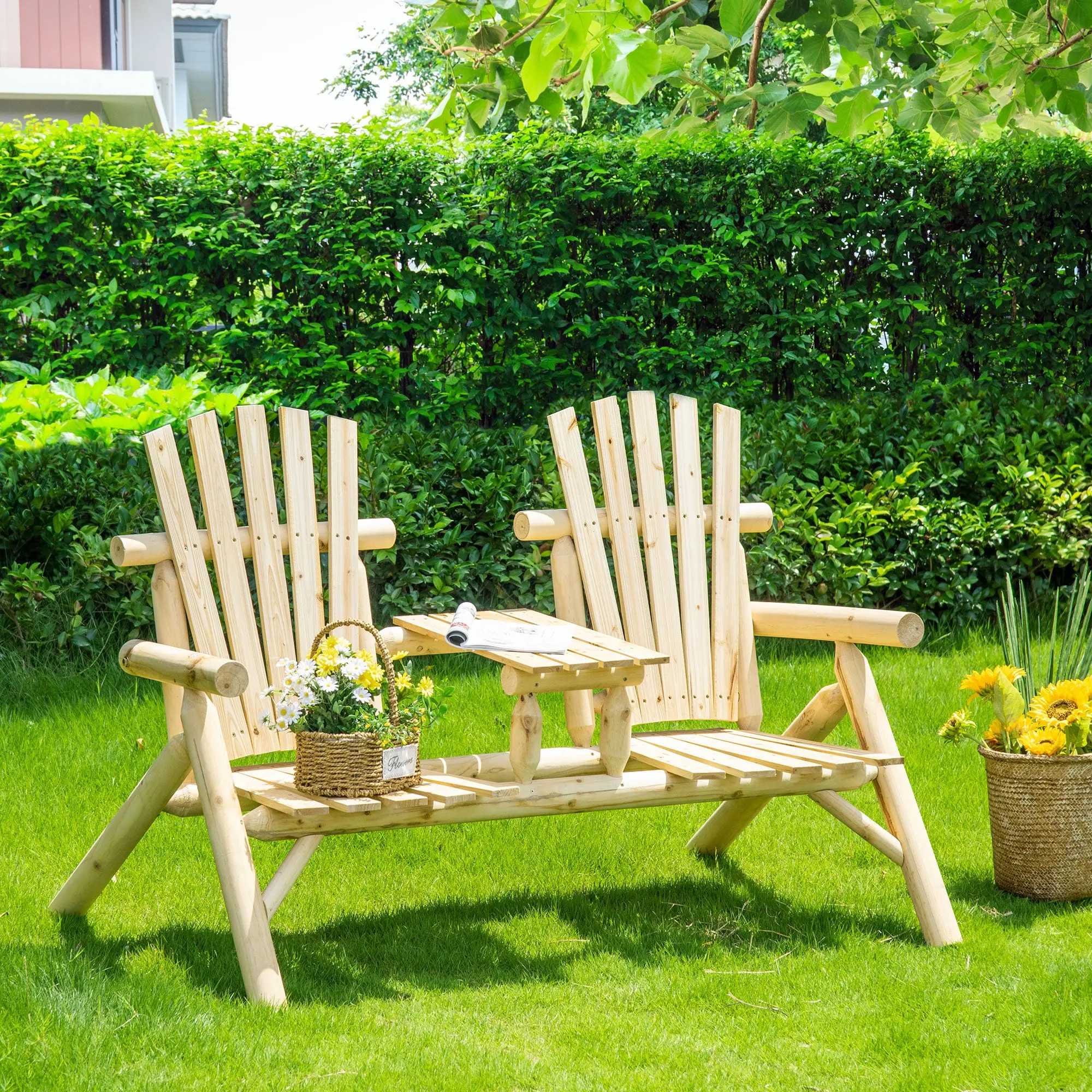 Vazquez Adirondack Outdoor Garden Bench - Image 7