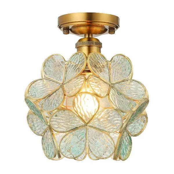 Vintage Flower Semi Mount Ceiling Light - Image 3