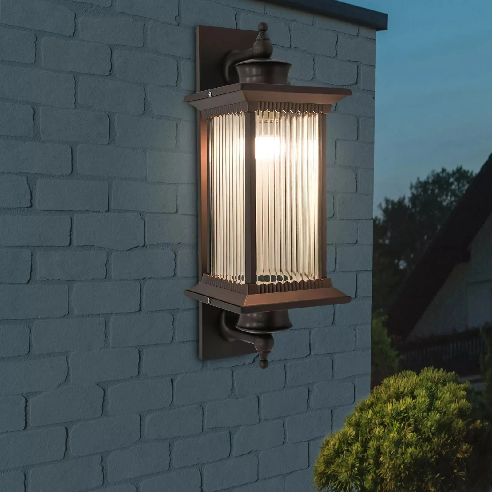 Vintage Glass Outdoor Wall Light