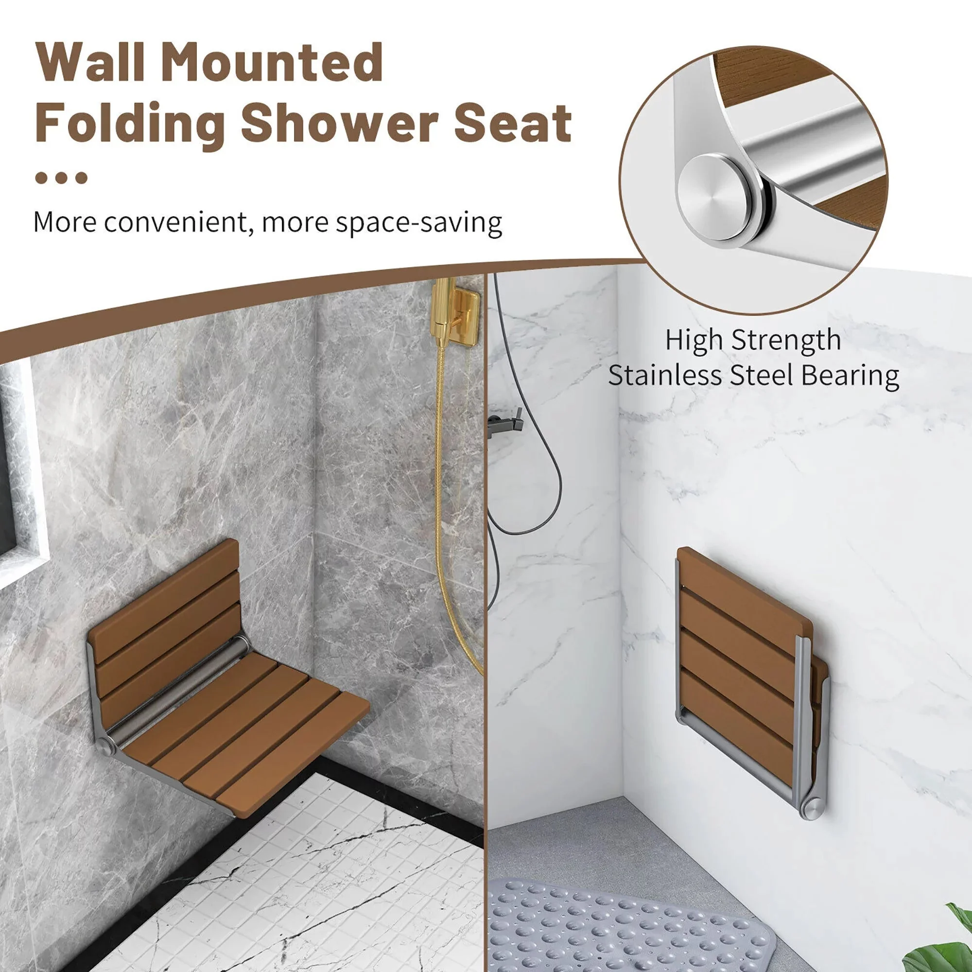 Wall Mounted Folding Shower Seat - Image 5