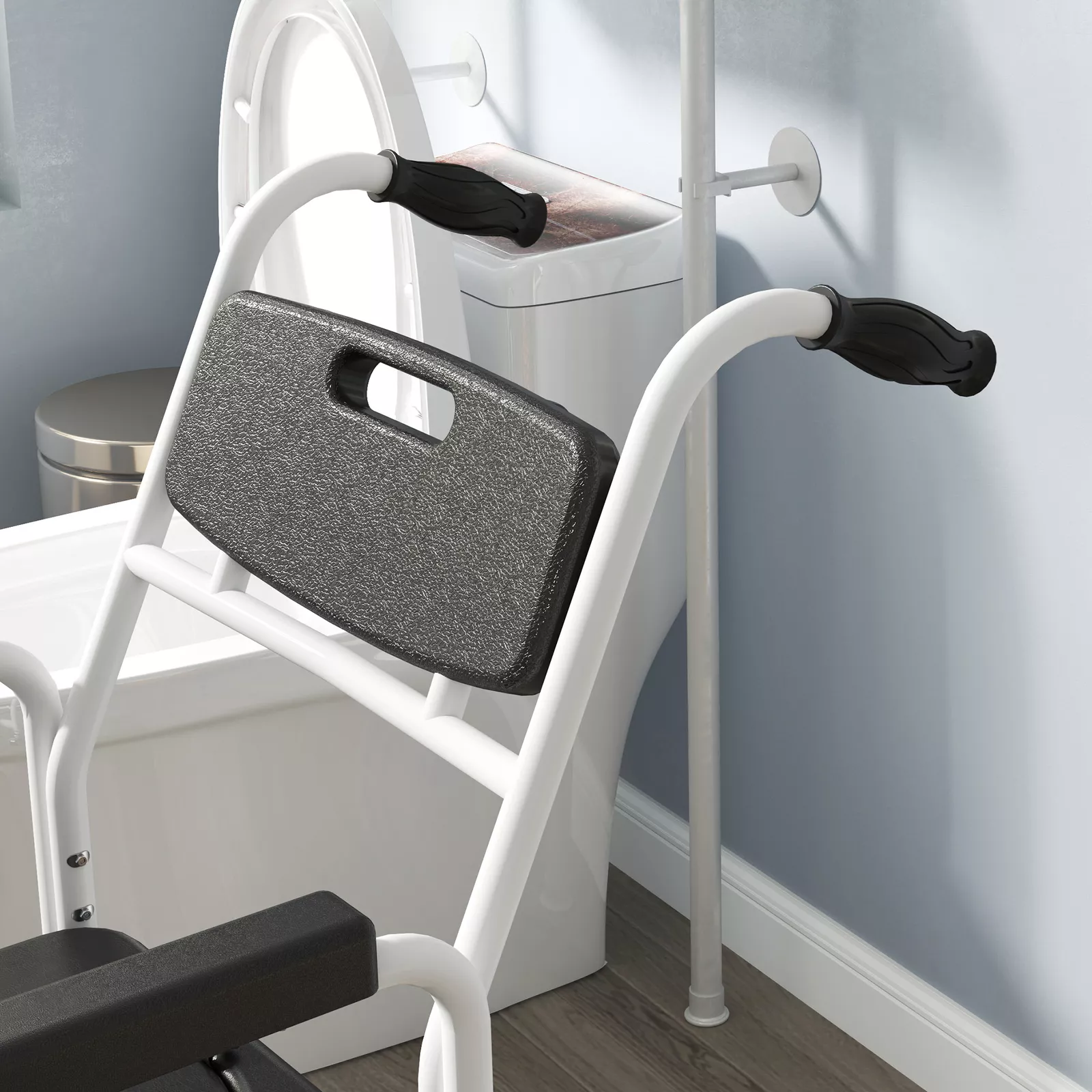 Waller Elderly Shower Commode Wheelchair - Image 3