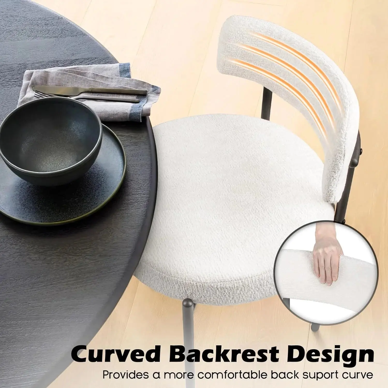 Wells Modern Dining Chair (Set of 2) - Image 3