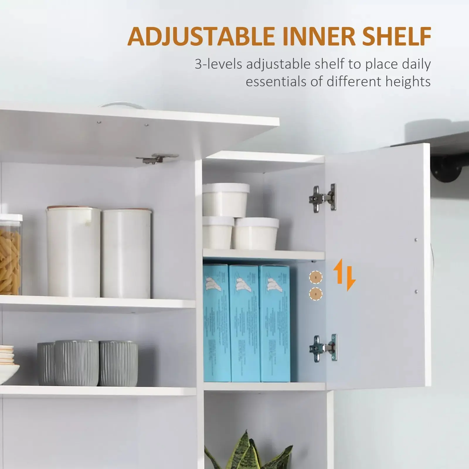 Wendy Kitchen Pantry Cabinet Hutch - Image 7