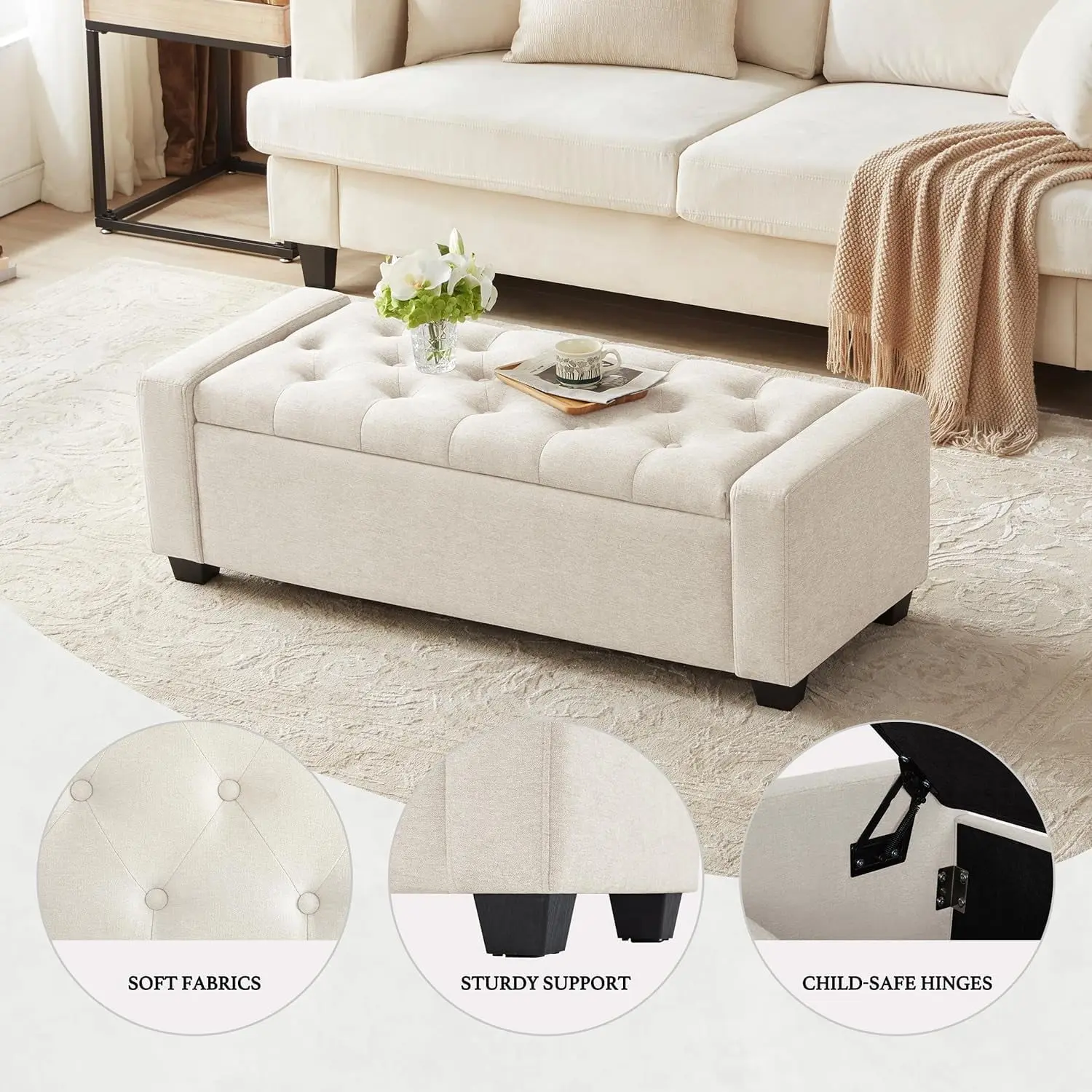 Wilcox Ottoman Storage End Bed Bench - Image 4