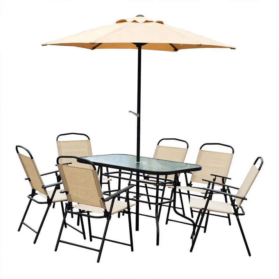 Wilkins 8 Pieces Outdoor Patio Dining Set - Image 2