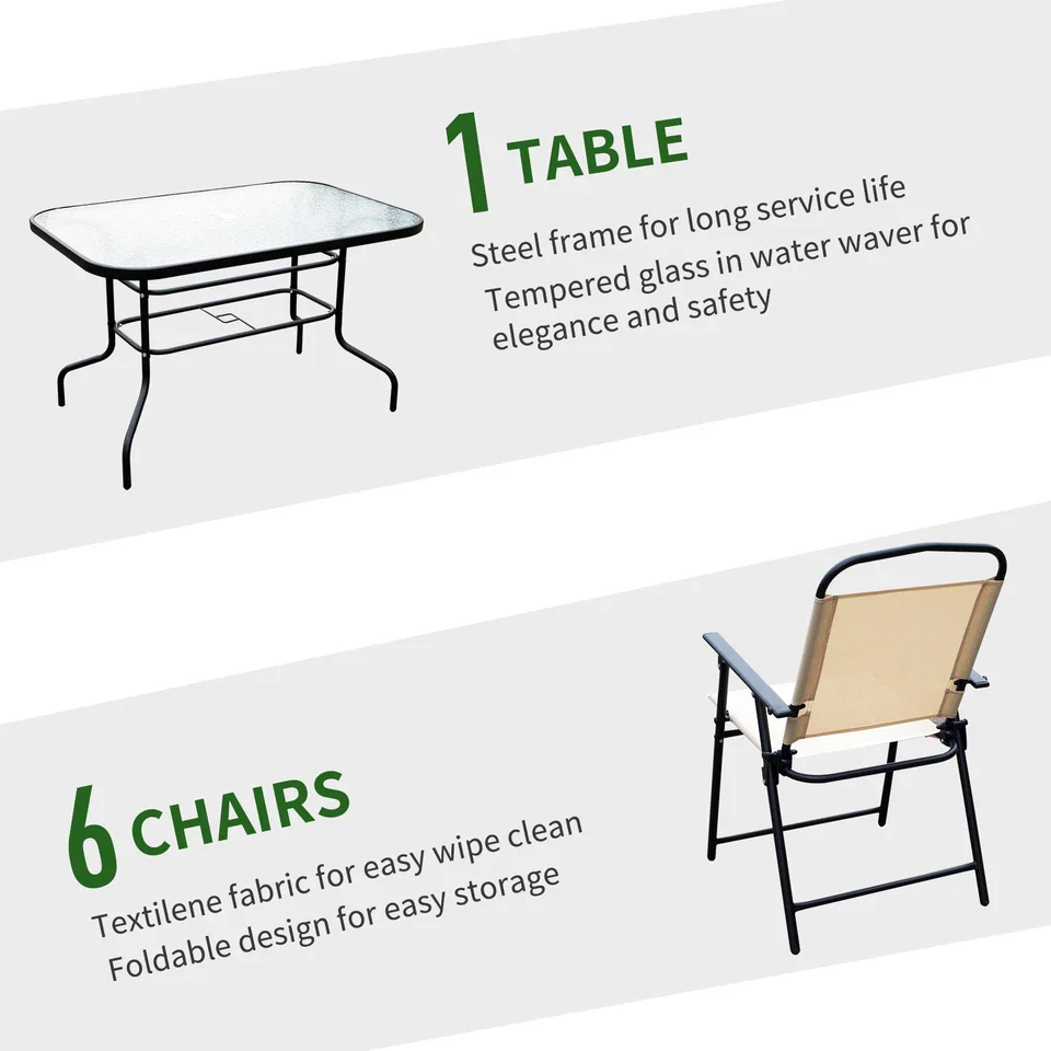 Wilkins 8 Pieces Outdoor Patio Dining Set - Image 4