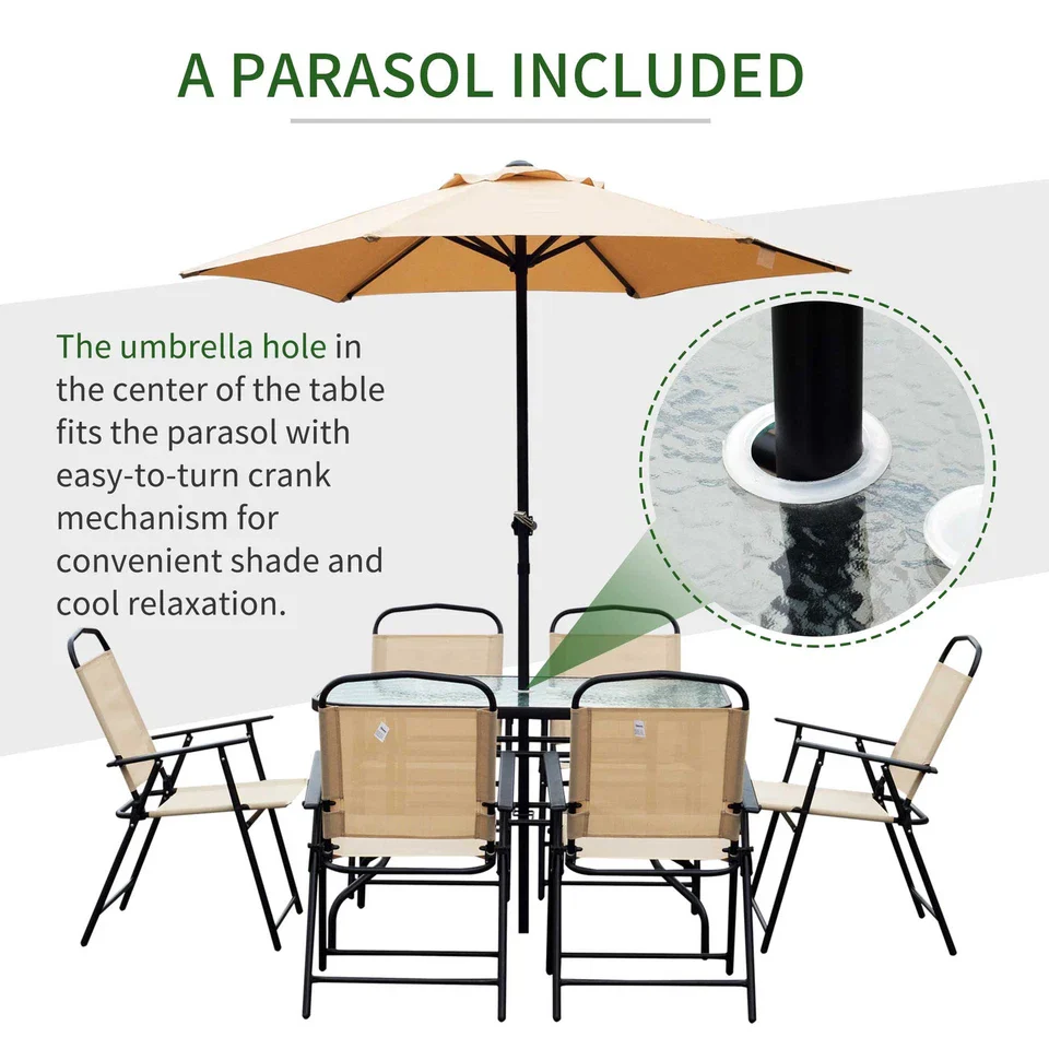 Wilkins 8 Pieces Outdoor Patio Dining Set - Image 5
