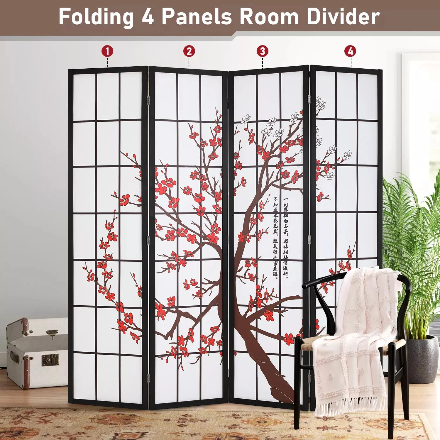 Wooden Room Dividers Partition Screen - Image 6