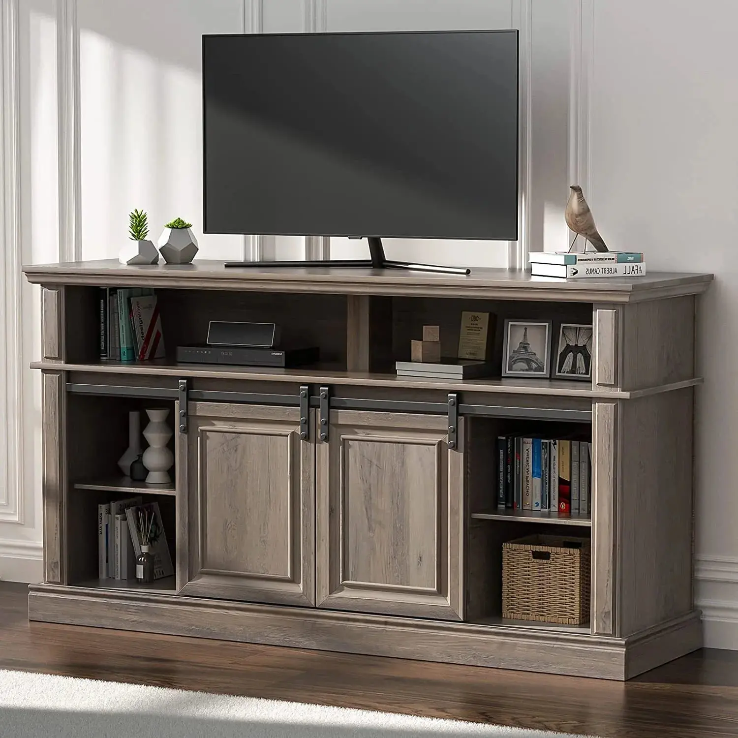 Yash Farmhouse Tall TV Media Cabinet Console - Image 8