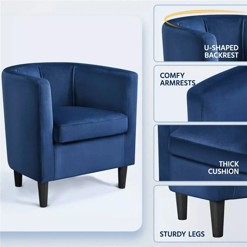 Zac Modern Barrel Accent Armchair - Image 6
