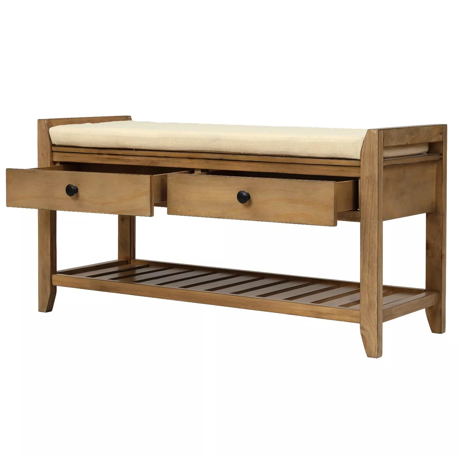 Zaina Indoor Wooden Storage Bench - Image 3